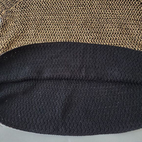 Chico's Gold/Bronze Metallic Chunky Knit Lightweight Sweater Sz XL Holiday Glam - Picture 6 of 9